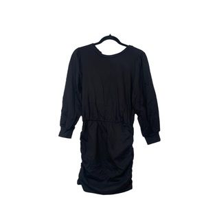 n:Philantropy Women’s Black Cinched Mini Dress Size M Buttons in the back NWT